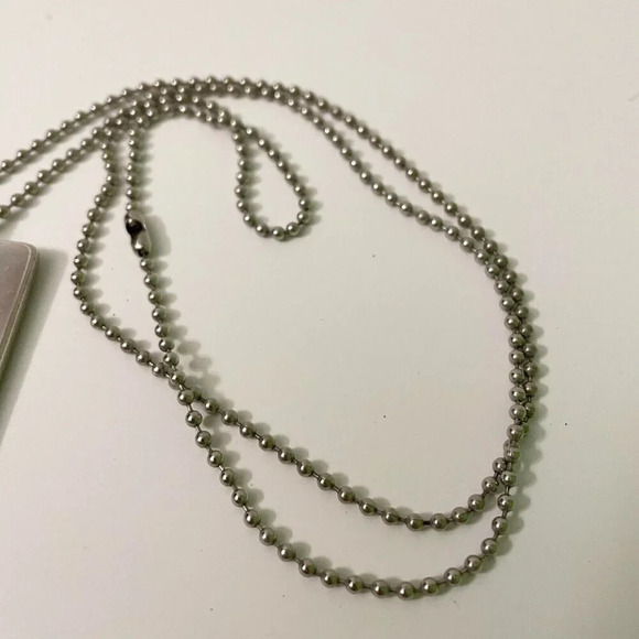 Vtg Extreme Dog Tag Necklace Waiting for the Punchline - Picture 6 of 10